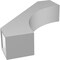 Ekena Millwork 5 1/2-in. W x 22-in. D x 26-in. H Westlake Architectural Grade PVC Knee Brace BRCP055X22X26WTL - alternate 6